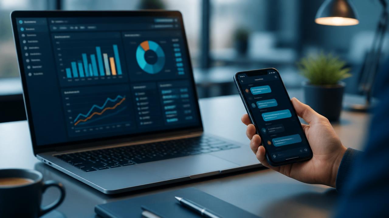 Tablero de control y chat de pedidos conectados en la operación diaria de una PyME