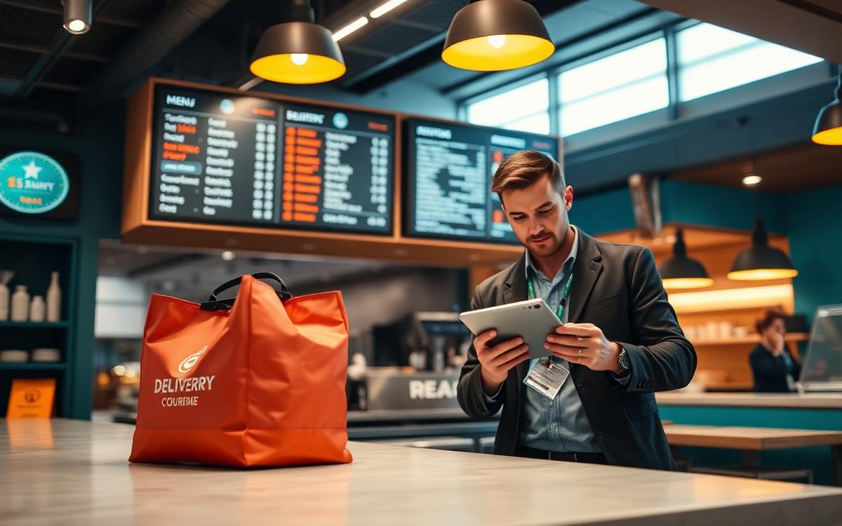 Pasillo de retail moderno con productos de consumo